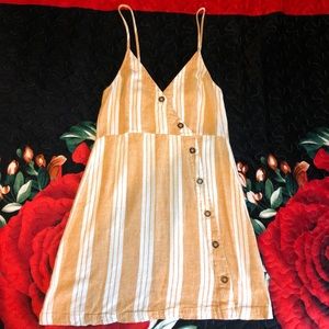 Orange/ white stripped dress